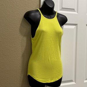 Anthropology Yellow Ribbed Tank Top with Stretchy Fabric sz S